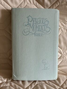 Vintage Precious Moments 
Holy Bible, CATHOLIC, #1271B, 1979
Light Blue